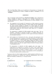 Rectificaci&oacute;n del Proyecto de Fusi&oacute;n