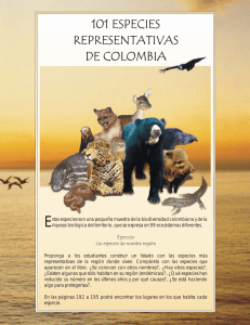 101 ESPECIES REPRESENTATIVAS DE COLOMBIA 101