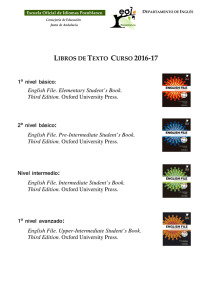 LIBROS DE TEXTO CURSO 2016-17 º nivel básico: English File