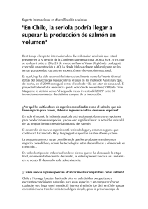 "En Chile, la seriola podría llegar a superar la producción de salmón