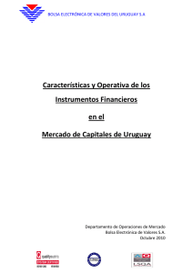 Características y Operativa de los Instrumentos
