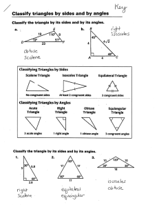 Classify triangles by sides and by angles