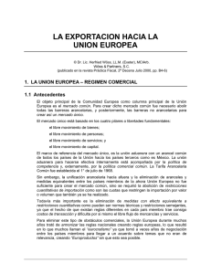 LA EXPORTACION HACIA LA UNION EUROPEA