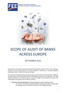 scope of audit of banks across europe