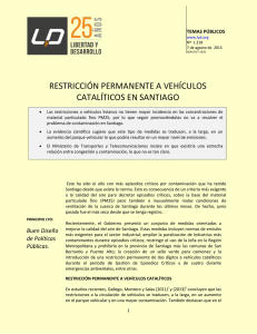 restricción permanente a vehículos catalíticos en santiago