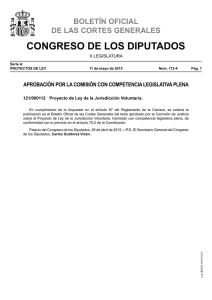 121/000112 Proyecto de Ley de la Jurisdicción Voluntaria.