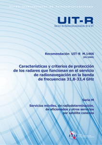 M.1466 - Características y criterios de protección de radares