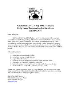 California Civil Code § 1946.7 Toolkit: Early Lease Termination for