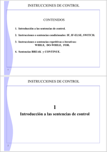 Instrucciones de control