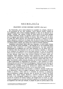 Necrología: Francisco Javier Sánchez Cantón (1891