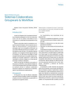 Breve Introducción a los Sistemas Colaborativos: Groupware
