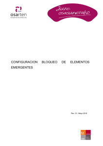 CONFIGURACION BLOQUEO DE ELEMENTOS EMERGENTES