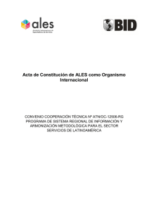 Acta de Constitución de ALES como Organismo Internacional