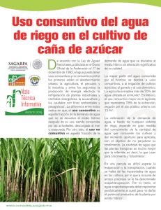 Uso consuntivo del agua