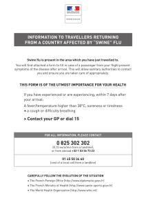 Information to travellers returning from a country affected by
