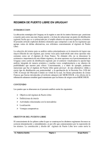 REGIMEN DE PUERTO LIBRE EN URUGUAY