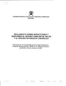 reglamento de infracciones y sanciones al seguro familiar y seguro