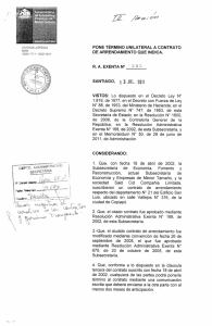 DiVigi0ii JURÍDlC PONE TÉRMINO UNiLATERAL A CONTRATO