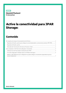 Habilite la conectividad para almacenamiento 3PAR
