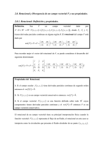 2.8. Rotacional y Divergencia de un campo vectorial F y sus