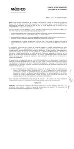 COMITÉ DE INFORMACIÓN EXPEDIENTE No. CI/006/07