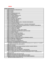 CODIGO DESCRIPCION 101 FALTA FECHA DE PRESCRIPCION