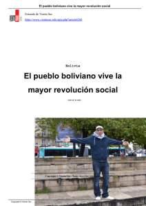 El pueblo boliviano vive la mayor revolución social