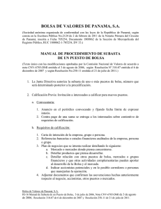 Manual de Procedimiento de Subasta de Puesto de Bolsa