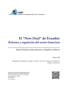 El “New Deal” de Ecuador: Reforma y regulación del sector financiero