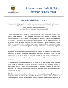 Lineamientos de la Política Exterior de Colombia