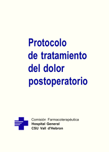 Protocolo de tratamiento del dolor postoperatorio
