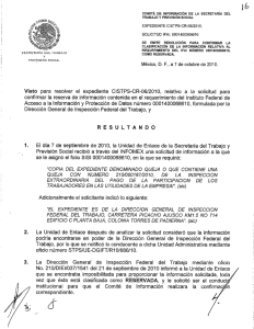 comité de información de la secretaría del trabajo y previsión social