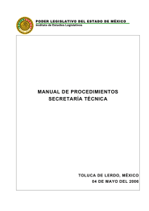 manual de procedimientos secretaría técnica