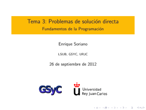 Tema 3: Problemas de solución directa