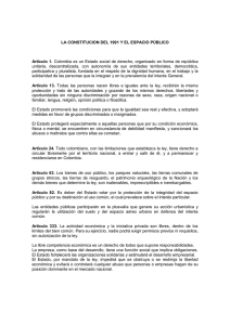 LA CONSTITUCION DEL 1991 Y EL ESPACIO PÚBLICO Artículo 1