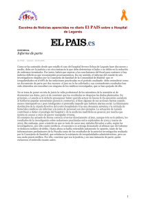 Escolma de Noticias aparecidas no diario El PAIS sobre o Hospital