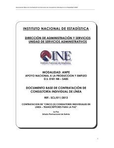 documento base de contratación de consultoría individual de línea