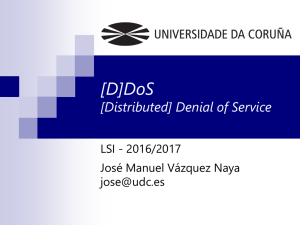 DDoS - Dpto. Tecnologías de la Información y las Comunicaciones