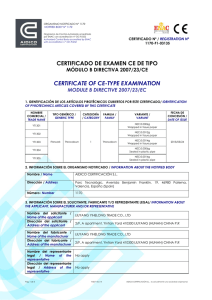 certificado de examen ce de tipo certificate of ce