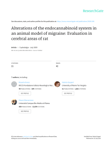 Alterations of the endocannabinoid system in an