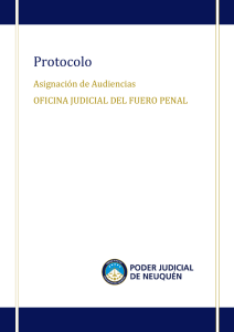 OFIJU Protocolo de Asignaci&oacute;n de Audiencias Fuero Penal