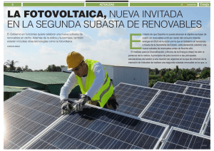 la fotovoltaica, nueva invitada en la segunda subasta de