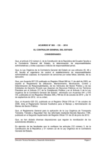 Acuerdo 005-CG-2014 Reglamento para el control de vehículos del