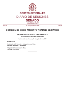 Diario de Sesiones de Comisión de Medio Ambiente y Cambio