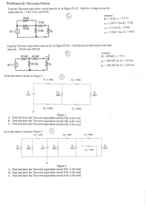 Problemas de Thevenin-Norton Find the Thévenin equivalent circuit