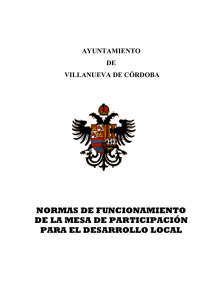 Normas de funcionamiento interno de la Mesa de Participación para