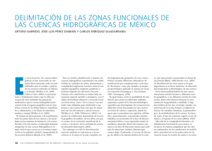 delimitaci&oacute;n de las zonas funcionales de las cuencas hidrogr&aacute;ficas