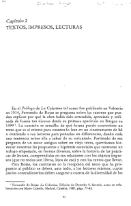 Capítulo 2 TEXTOS, IMPRESOS, LECTURAS En el Prólogo de La