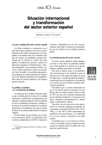 Situación internacional y transformación del sector exterior español