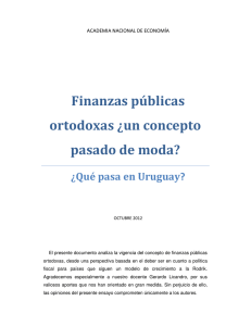 Finanzas públicas ortodoxas - Academia Nacional de Economía